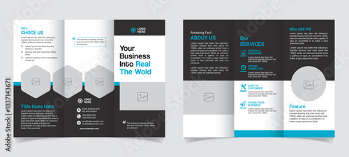 Trifold Brochure Template Design With Vector File
