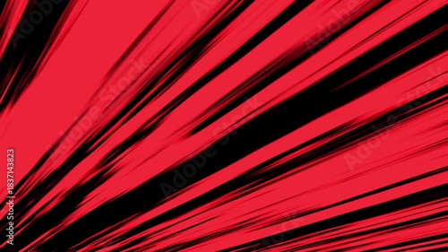 Red speed lines slash diagonally in anime style, delivering sharp movement and powerful kinetic force for high-energy edits and striking visuals.