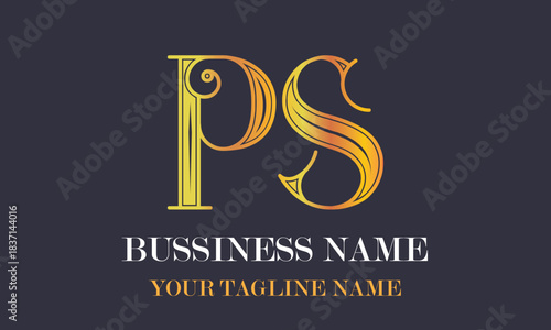 PS p ps initial logo | initial based abstract modern minimal creative logo, vector template image. luxury logotype logo, real estate homie logo. typography logo. initials logo