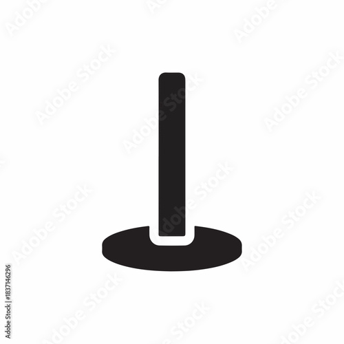 Simple black stand for tech devices on a white background. This stand provides stable support for smartphones or tablets, enhancing convenience in modern connectivity.