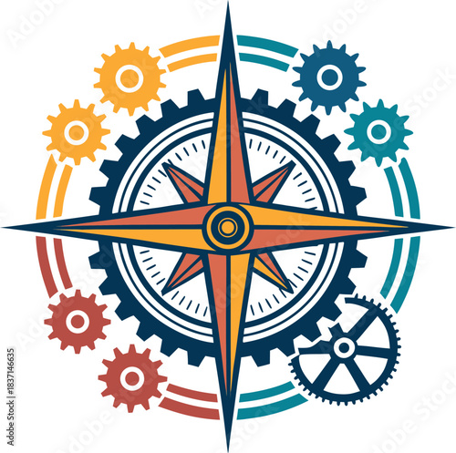 Mega logo collection, Abstract design concept for branding with golden gradient.