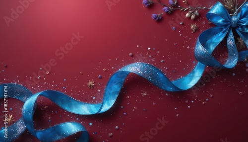 A composition of fir branches and decorations for festive decoration.