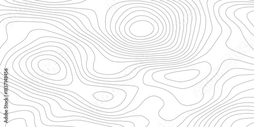  Minimal Topographic Contour Line Pattern on Transparent Background – Abstract Terrain Vector.