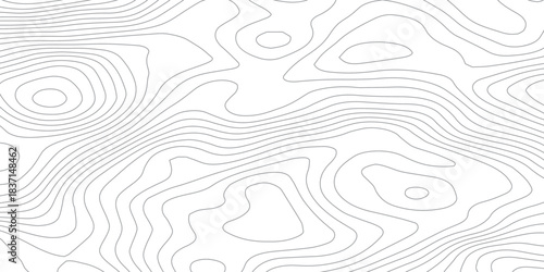  Minimal Topographic Contour Line Pattern on Transparent Background – Abstract Terrain Vector.