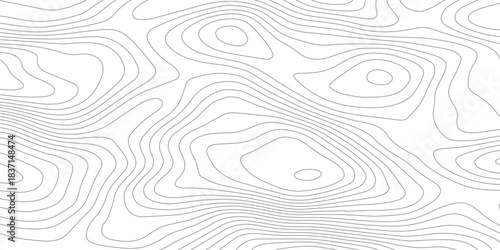  Minimal Topographic Contour Line Pattern on Transparent Background – Abstract Terrain Vector.