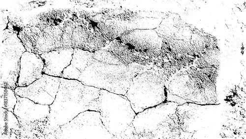 Abstract grunge texture effect, scratch and dust particle grain on white background.