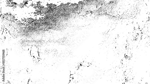 Abstract grunge texture effect, scratch and dust particle grain on white background.