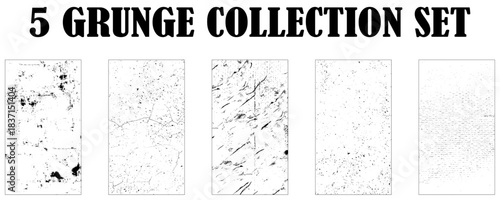 Vintage monochrome black and white grunge texture. The pattern of ink spots, splashes, lines. Collection of grunge dust texture.