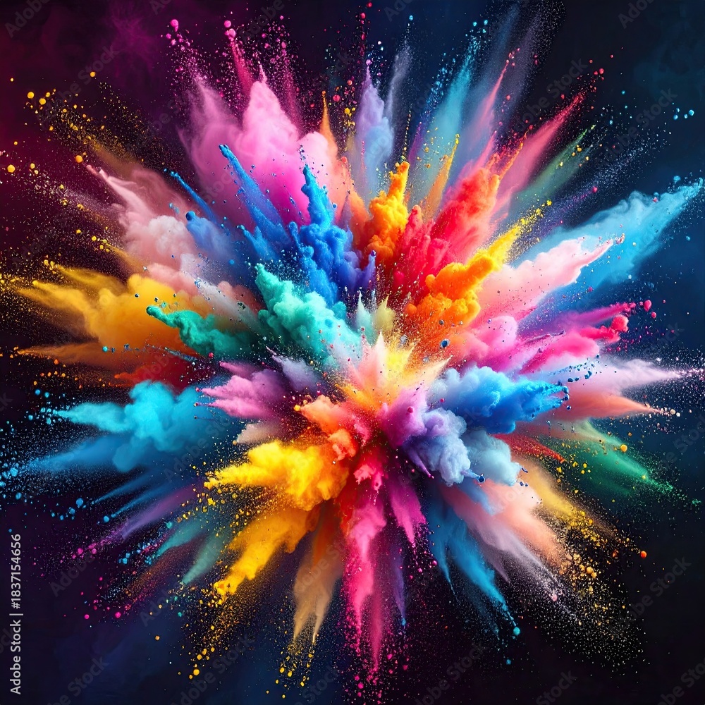 Fototapeta premium Colorful powder explosion