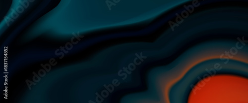 Vibrant abstract vector background with flowing teal waves and bold orange-red streaks, creating dynamic contrast and modern fluid motion.