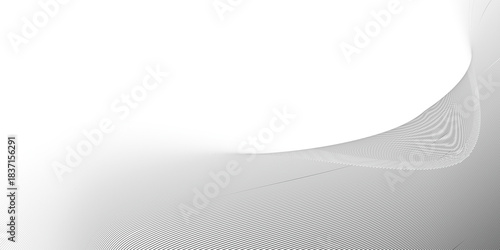 Vector illustration. Thin curved wavy lines. Stack of black wavy lines on a white background.