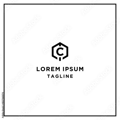 mc or cm hexagon logo