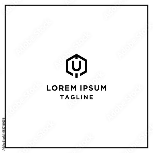 mu or um hexagon logo