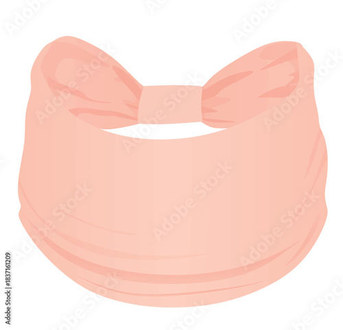 Pink sport head band. vector illustration	
