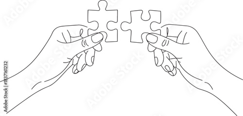 hands with puzzle