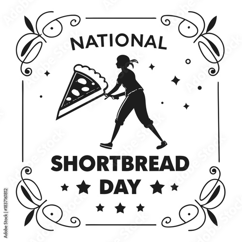 NATIONAL SHORTBREAD DAY vector illustration 