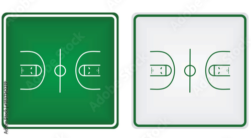 Basketball playfield sign. vector illustration	
