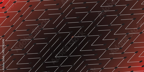 Labyrinth illustration isolated on black with mesh red color background