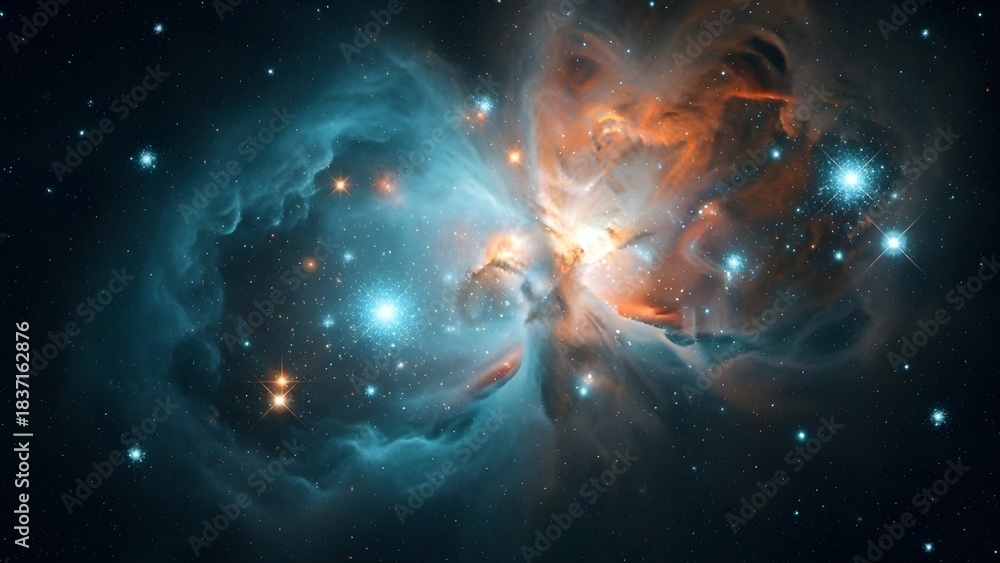 Obraz premium Nebulosa de nube de galaxia espacial colorida. Cosmos nocturno estrellado. Astronomía de la ciencia del universo. Fondo de pantalla de supernova
