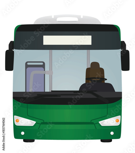 Green city bus. vector illustration	