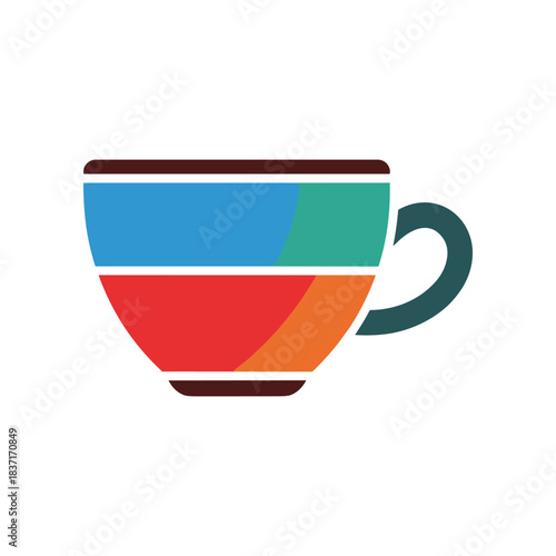 Colorful Cup Illustration A Vibrant and Modern Design.