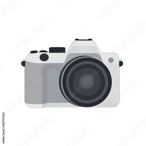 Digital Camera Flat Design Vector Illustration