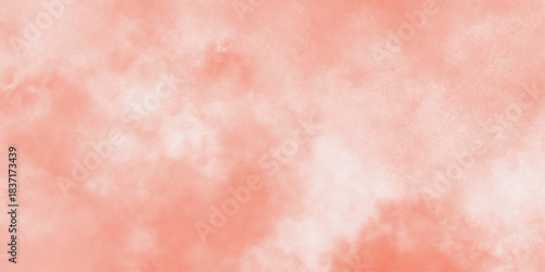 Red watercolor stains on white paper paint abstract texture background. Pink watercolor background Abstract living coral color shades watercolor aquarelle painted background . Brush stroked painting .