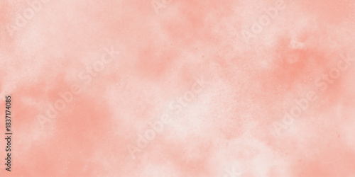 Red watercolor stains on white paper paint abstract texture background. Pink watercolor background Abstract living coral color shades watercolor aquarelle painted background . Brush stroked painting .