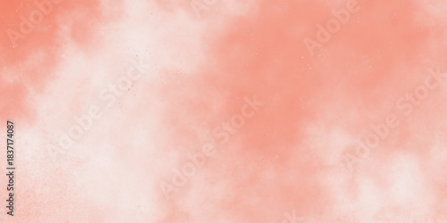 Red watercolor stains on white paper paint abstract texture background. Pink watercolor background Abstract living coral color shades watercolor aquarelle painted background . Brush stroked painting .