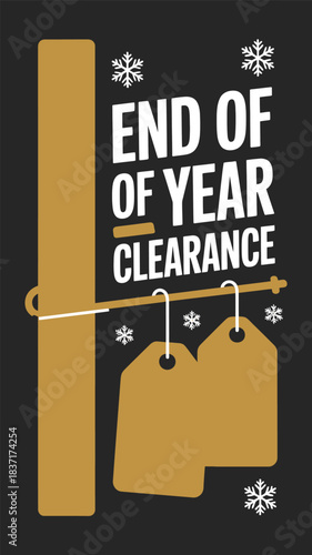 End of Year Clearance Sale Banner Winter Season Discount