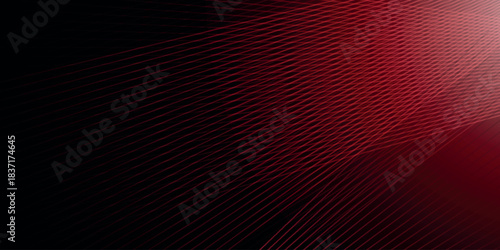 Dark abstract background with glowing red lines effect. Minimalist line design with modern futuristic technology concept for posters, brochures, covers, presentations, websites, and flyers. VOL. 2