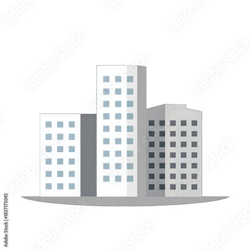 Minimalist City Skyline Vector Icon