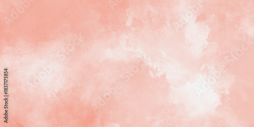 Watercolor abstract wet hand drawn pink texture, Abstract Pink color light ink effect shades gradient watercolor texture. White smoky watercolor painting on old paper texture with cloudy stains .
