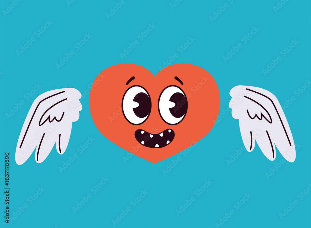 Obraz premium Valentine's day love heart characters concept. Vector graphic design illustration