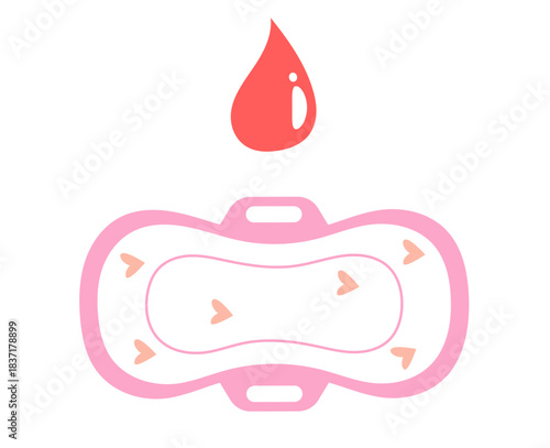 Woman hygiene products isolated concept. Vector graphic design illustration