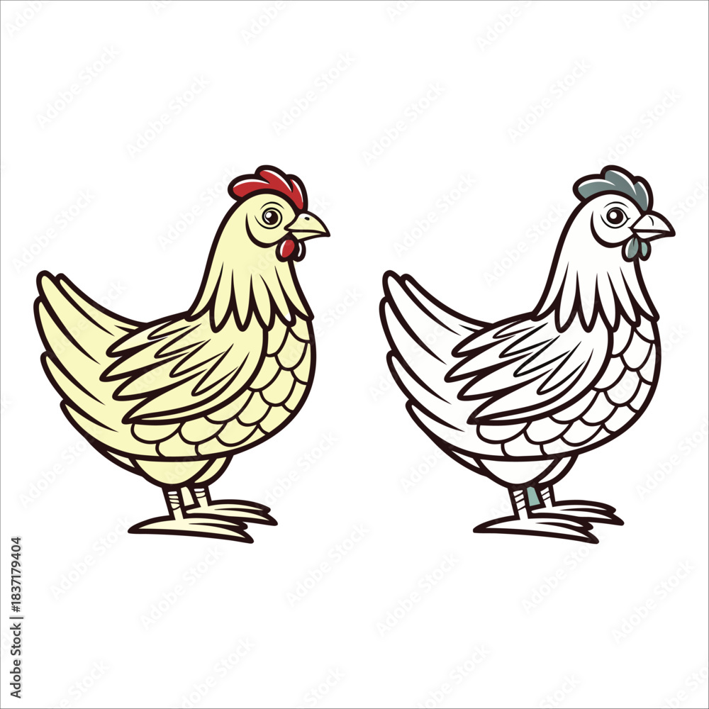 Fototapeta premium Animals Vector, Cow, Bee, Colibri, Moose, Butterfly, Chicken, Duck, Fox, Funny Horse, Giraffe, Guinea, Rabbit, Safari, Sketch, Tiger, Vector, Animal, Animals Vector Art, Art, Forest Animals Vector, An