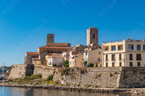 Picturesque streets of the old town of Antibes, France