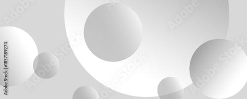 Abstract white balls geometric gradient background.For graphic design. 3d render illustration.