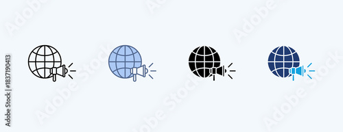 Digital Marketing Multiple Icon Illustration Vector