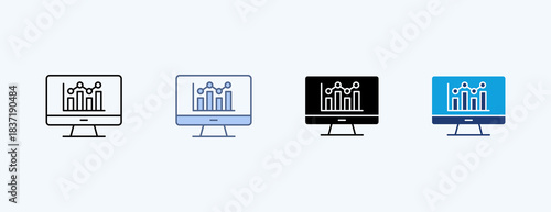 Analytics Multiple Icon Illustration Vector