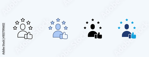 Testimonial Multiple Icon Illustration Vector