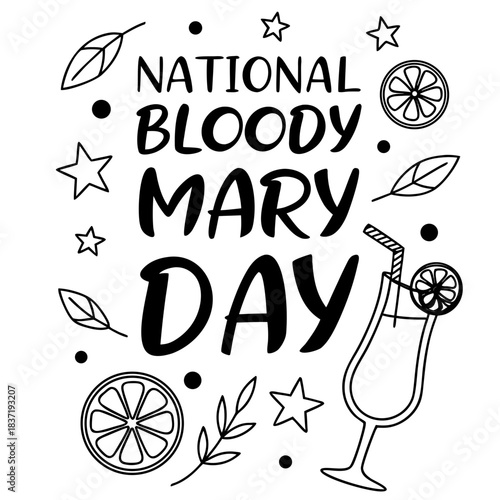 NATIONAL BLOODY MARY DAY vector illustration 