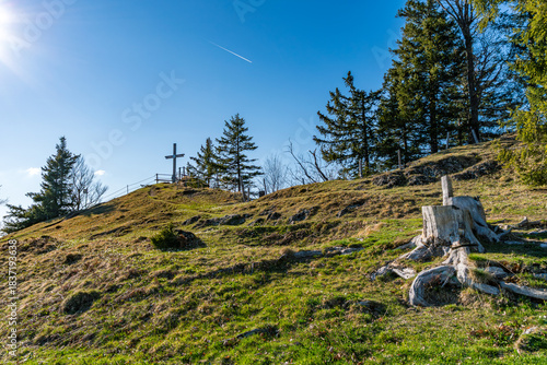 Tranquil Hiking Trail Overlooking the Allgaeu Hiking Trail at Nagelfluhkette