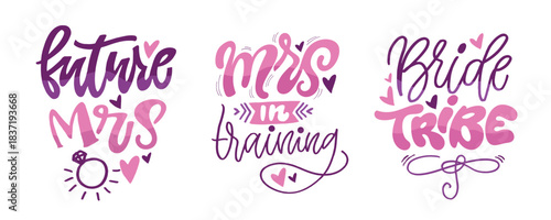 Funny hand drawn doodle lettering quote about wedding. Lettering for t-shirt design, mug print, bag print, clothes fashion. 100% hand drawn vector image.