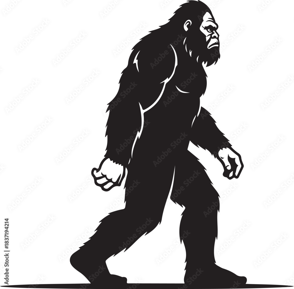 Fototapeta premium Bigfoot Silhouette Adventure