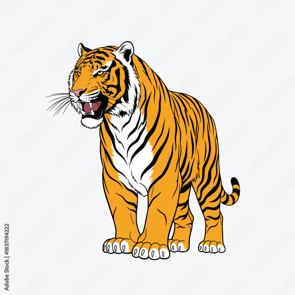 Naklejka premium Tiger Illustration Vector