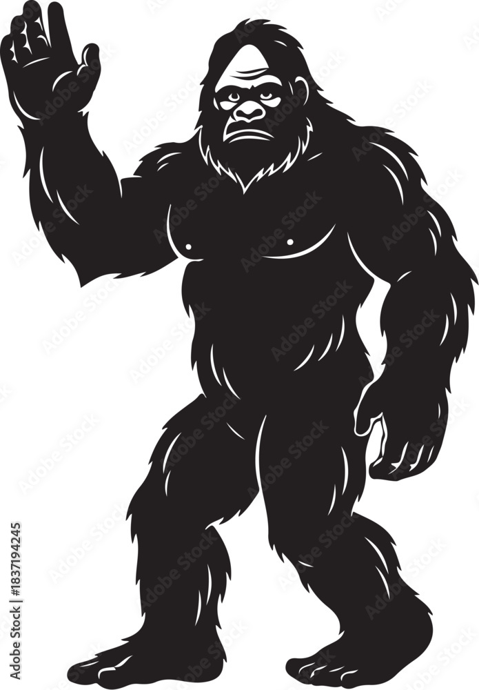 Fototapeta premium Bigfoot Silhouette Adventure