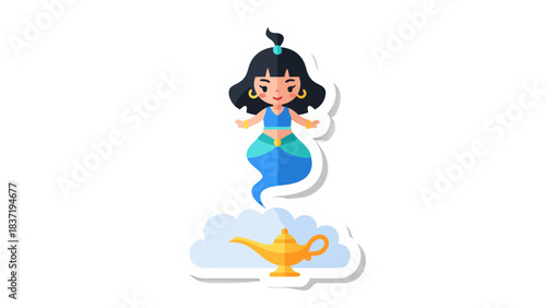 girl with a magic wand