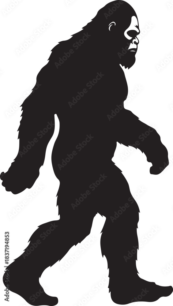 Fototapeta premium Bigfoot Silhouette Adventure