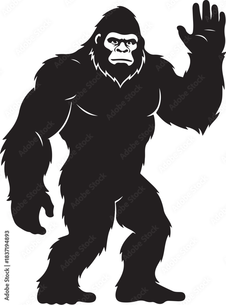 Fototapeta premium Bigfoot Silhouette Adventure